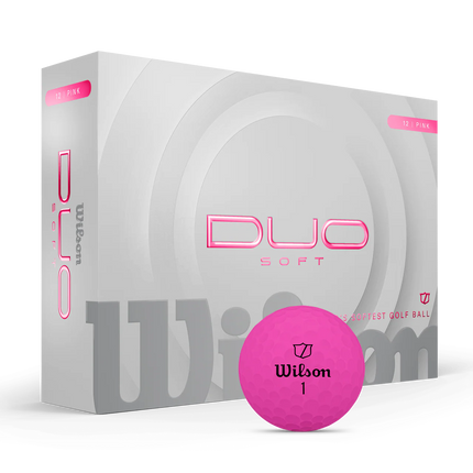 Wilson Duo Soft - unbedruckte Golfbälle - Pink