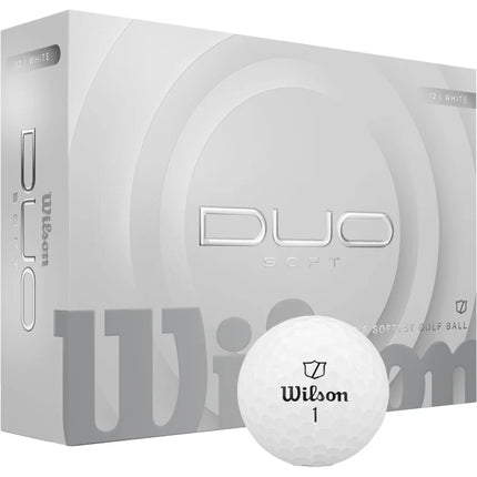Wilson Duo Soft - unbedruckte Golfbälle - Weiß