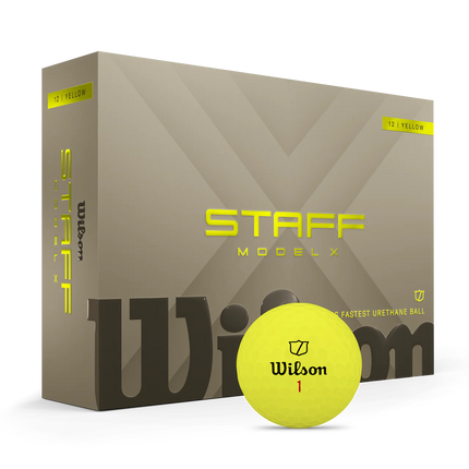 Wilson Staff Model X - unbedruckte Golfbälle - Gelb