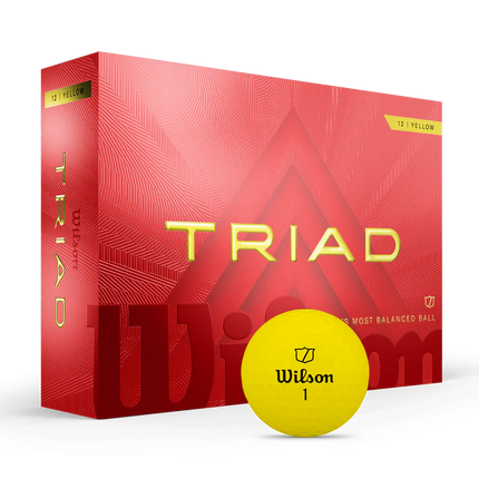 Wilson Triad - unbedruckte Golfbälle - Gelb